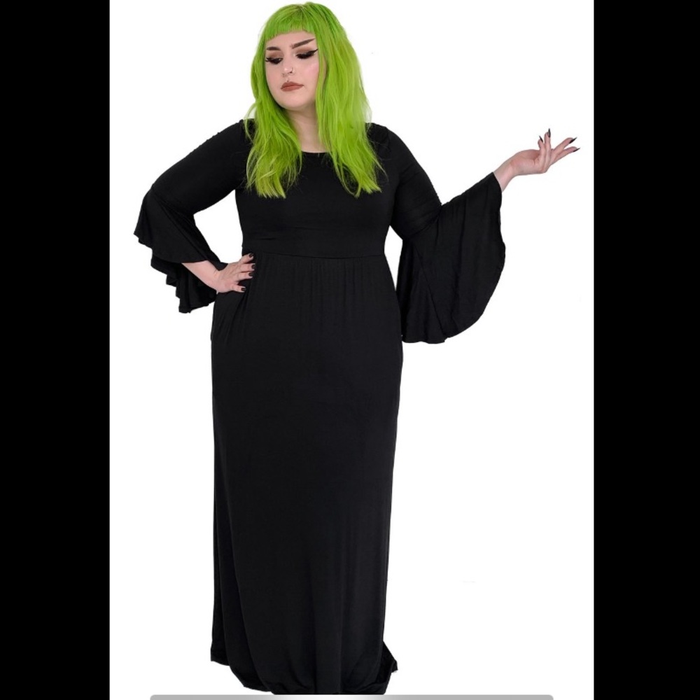 Foxblood Blair Bell Sleeve Maxi Dress